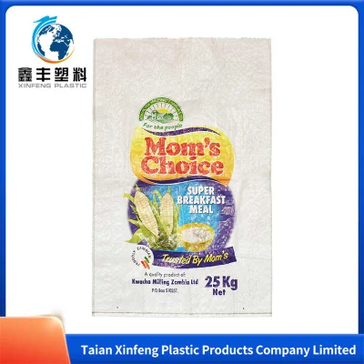 10kgs PP Woven Packing Custom Print BOPP Laminated Food Grade Transparent Rice Packaging Sack Bag