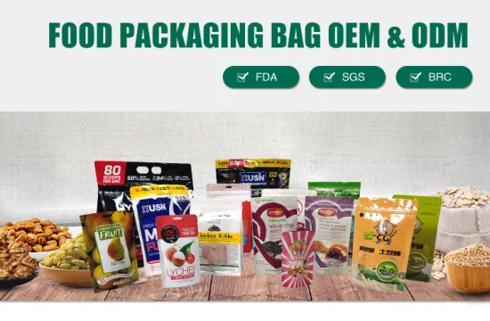Custom Printed Food Packaging Ziplock Food Plastic Food Bag
