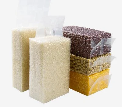 Nylon PE Embossed Rice Packaging Vacuum Bag Embossed Vacuum Closable Plastic Bags