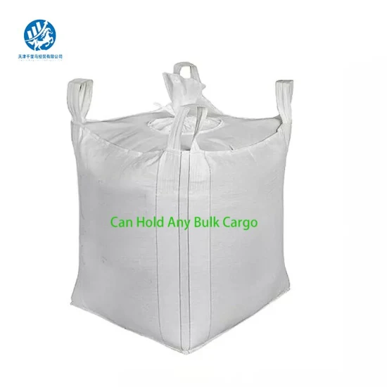 3 Ton Super Sack 1000kg Jumbo Bag Tubular FIBC Jumbo Zipper Big Ton Bag Bulk Bag for Sand Construction Cement