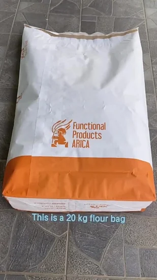 Kraft Paper Laminated PE Liner Flour Bag Size 25kg