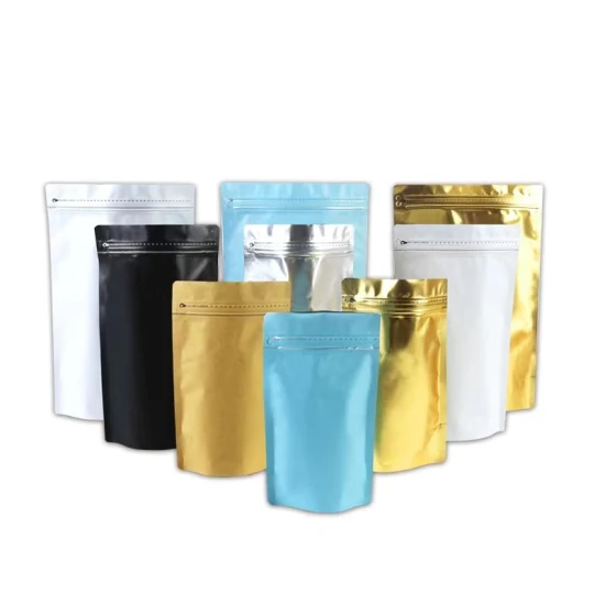 Matt Colorful Stand up Pouch Coffee Bags with Valve Custom Printed Packaging Wholesale