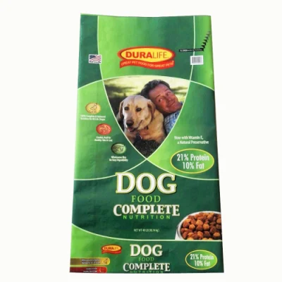 SGS Certified Animal Packing 25lb 50lb BOPP Laminated Woven Feed Bag for Dog Pet Food
